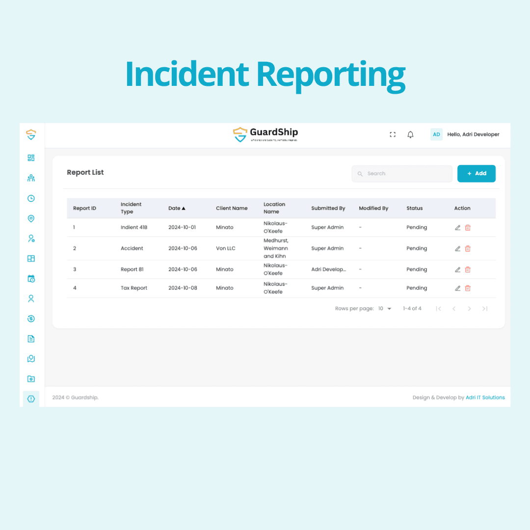 Comprehensive Incident Reporting System