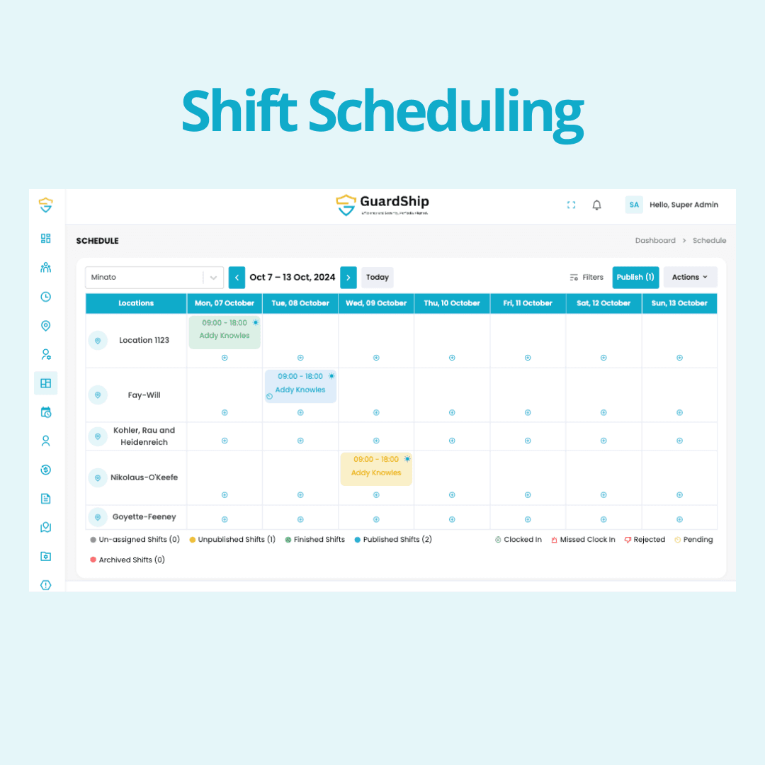 Advanced Security Scheduling Software